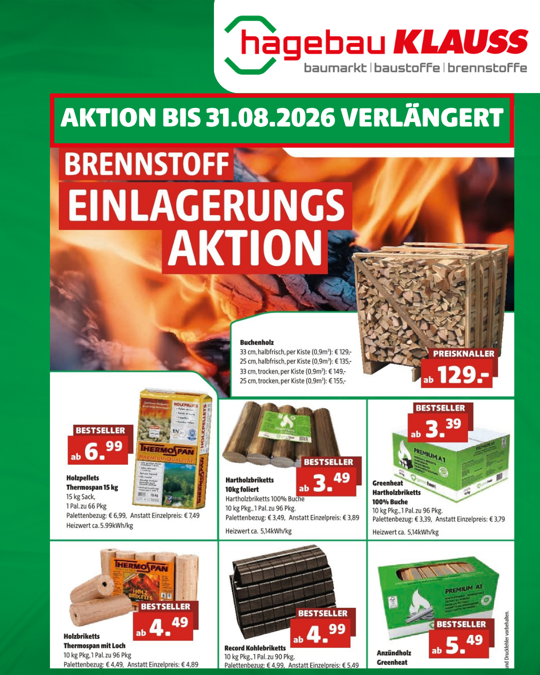 BRENNSTOFF EINLAGERUNGS AKTION - Slider Hintergrund